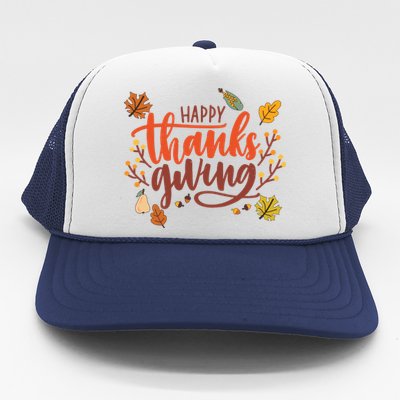 Happy Thanksgiving For Family Holiday Trucker Hat