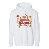 Happy Thanksgiving For Family Holiday Garment-Dyed Fleece Hoodie