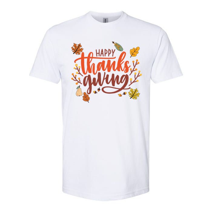 Happy Thanksgiving For Family Holiday Softstyle CVC T-Shirt