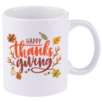 Happy Thanksgiving For Family Holiday 11oz C Handle Ceramic Mug