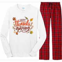 Happy Thanksgiving For Family Holiday Long Sleeve Pajama Set