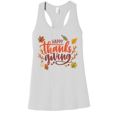 Happy Thanksgiving For Family Holiday Women's Racerback Tank