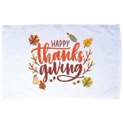 Happy Thanksgiving For Family Holiday Microfiber Hand Towel