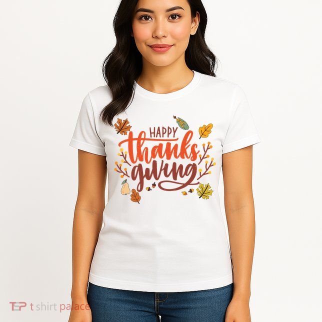 Happy Thanksgiving For Family Holiday Womens T-Shirt