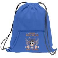 Honor The Fallen Thank Living Memorial Day Military May 25th Cool Gift Sweatshirt Cinch Pack Bag