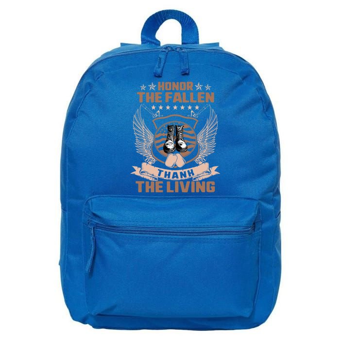 Honor The Fallen Thank Living Memorial Day Military May 25th Cool Gift 16 in Basic Backpack