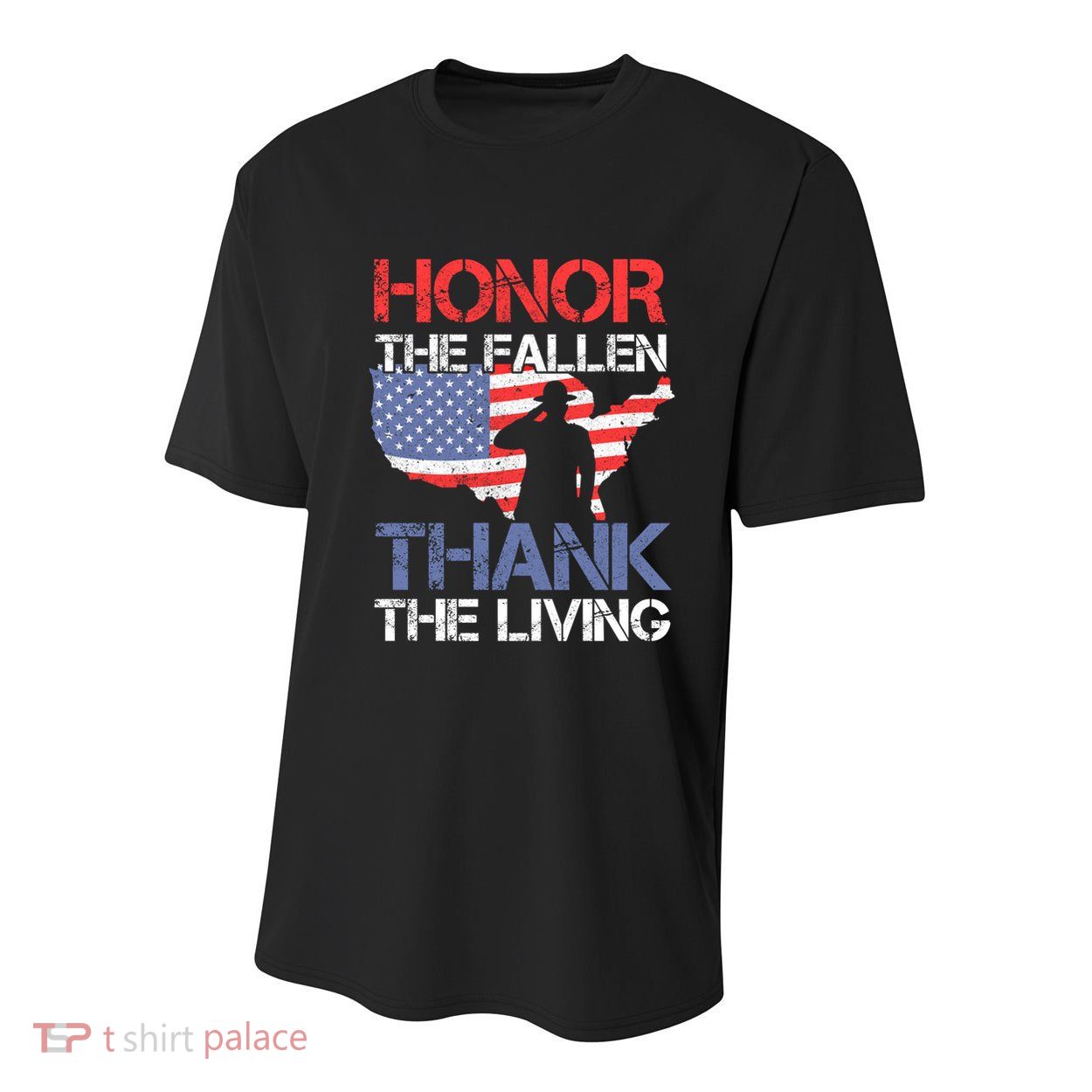 Honor The Fallen Thank The Living Memorial Day Gift Youth Performance Sprint T-Shirt