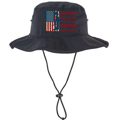 Honor The Fallen Thank The Living Patriotic Memorial Day Gift Bucket Hat