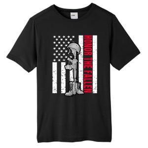 Honor The Fallen Memorial Day American Flag Great Gift Tall Fusion ChromaSoft Performance T-Shirt