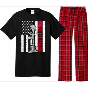 Honor The Fallen Memorial Day American Flag Great Gift Pajama Set