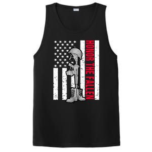 Honor The Fallen Memorial Day American Flag Great Gift PosiCharge Competitor Tank