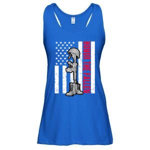 Honor The Fallen Memorial Day American Flag Great Gift Ladies Essential Flowy Tank