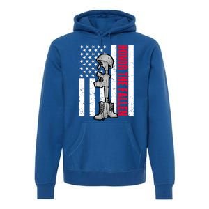 Honor The Fallen Memorial Day American Flag Great Gift Premium Hoodie