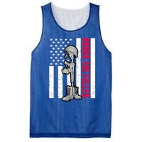 Honor The Fallen Memorial Day American Flag Great Gift Mesh Reversible Basketball Jersey Tank