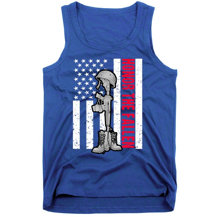 Honor The Fallen Memorial Day American Flag Great Gift Tank Top