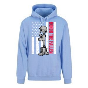 Honor The Fallen Memorial Day American Flag Great Gift Unisex Surf Hoodie