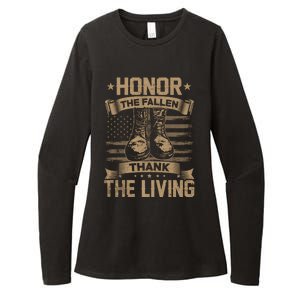 Honor The Fallen Thank The Living Memorial Day Veterans Day Great Gift Womens CVC Long Sleeve Shirt