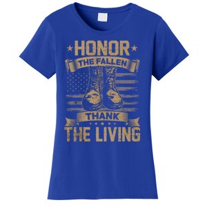 Honor The Fallen Thank The Living Memorial Day Veterans Day Great Gift Women's T-Shirt