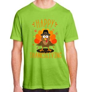 Happy Thanksgiving For Turkey Day Family Dinner Funny Gift Adult ChromaSoft Performance T-Shirt