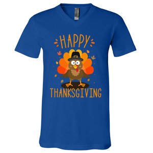 Happy Thanksgiving For Turkey Day Family Dinner Funny Gift V-Neck T-Shirt