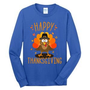 Happy Thanksgiving For Turkey Day Family Dinner Funny Gift Tall Long Sleeve T-Shirt