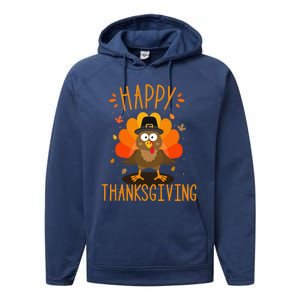 Happy Thanksgiving For Turkey Day Family Dinner Funny Gift Performance Fleece Hoodie