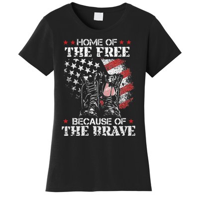 Honor the Fallen Veteran Themed Military Support Memorial Women's T-Shirt