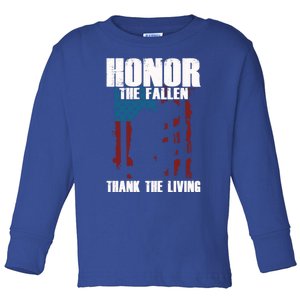 Honor The Fallen Usa Flag Military Veteran Support Gift Meaningful Gift Toddler Long Sleeve Shirt