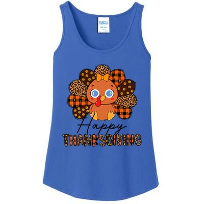 Happy Thanksgiving Funny Turkey Day Autumn Grateful Thankful Gift Ladies Essential Tank