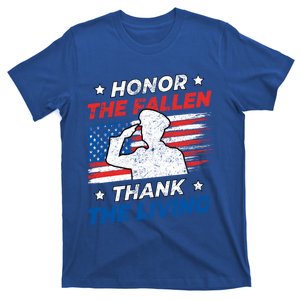 Honor The Fallen Thank The Living Patriotic Military Us Flag Cool Gift T-Shirt