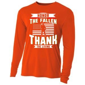 Honor The Fallen Thank Living Memorial Day Military May 25th Gift Cooling Performance Long Sleeve Crew