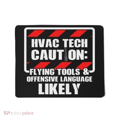 Hvac Technician Flying Tools Funny Hvac Tech Mousepad