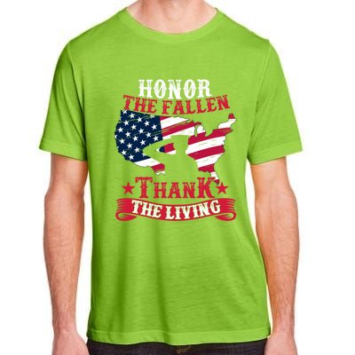 Honor The Fallen Thank The Living Proudly Support Our Troops Gift Adult ChromaSoft Performance T-Shirt