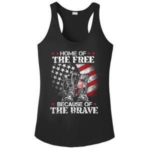 Honor The Fallen Veteran Themed Military Support Memorial Gift Ladies PosiCharge Competitor Racerback Tank