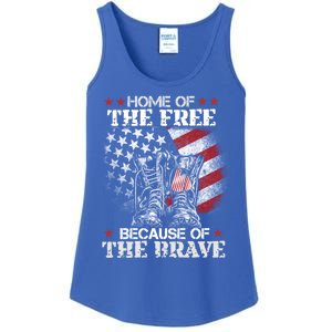 Honor The Fallen Veteran Themed Military Support Memorial Gift Ladies Essential Tank