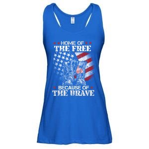 Honor The Fallen Veteran Themed Military Support Memorial Gift Ladies Essential Flowy Tank