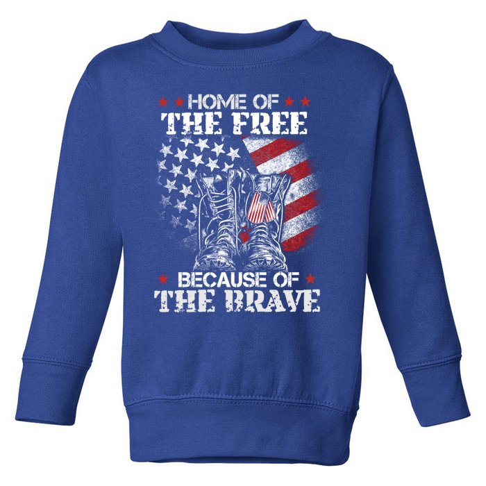 Honor The Fallen Veteran Themed Military Support Memorial Gift Toddler Sweatshirt