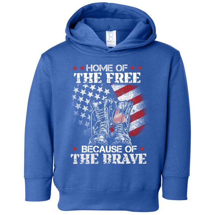 Honor The Fallen Veteran Themed Military Support Memorial Gift Toddler Hoodie