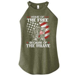 Honor The Fallen Veteran Themed Military Support Memorial Gift Women's Perfect Tri Rocker Tank