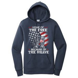 Honor The Fallen Veteran Themed Military Support Memorial Gift Women's Pullover Hoodie