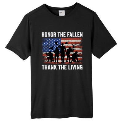 Honor The Fallen Thank The Living Soldiers Memorial Day Meaningful Gift Tall Fusion ChromaSoft Performance T-Shirt