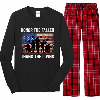 Honor The Fallen Thank The Living Soldiers Memorial Day Meaningful Gift Long Sleeve Pajama Set