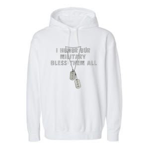 Honor The Fallen Veteran Military Support Great Gift Garment-Dyed Fleece Hoodie