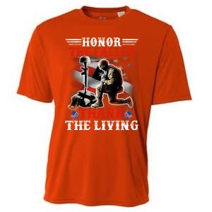 Honor The Fallen Veteran Themed Military Support Cool Gift Cooling Performance Crew T-Shirt