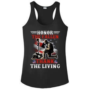 Honor The Fallen Veteran Themed Military Support Cool Gift Ladies PosiCharge Competitor Racerback Tank