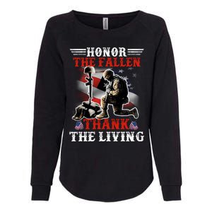 Honor The Fallen Veteran Themed Military Support Cool Gift Womens California Wash Sweatshirt