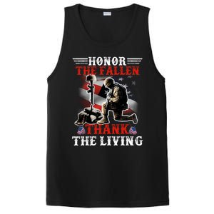 Honor The Fallen Veteran Themed Military Support Cool Gift PosiCharge Competitor Tank