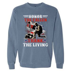 Honor The Fallen Veteran Themed Military Support Cool Gift Garment-Dyed Sweatshirt