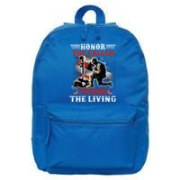 Honor The Fallen Veteran Themed Military Support Cool Gift 16 in Basic Backpack