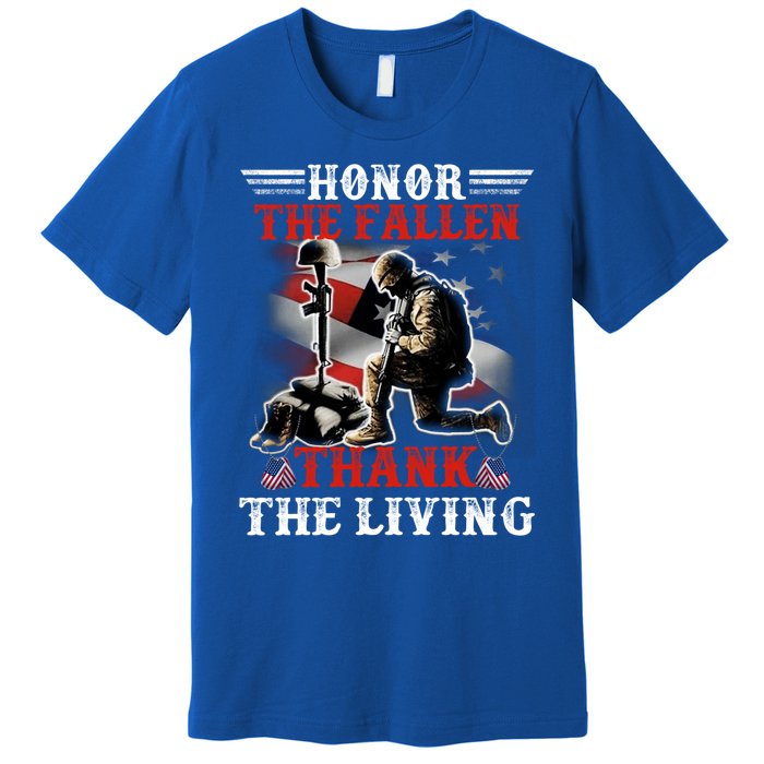 Honor The Fallen Veteran Themed Military Support Cool Gift Premium T-Shirt